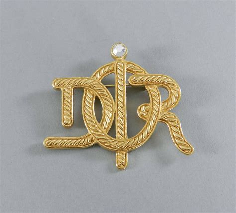 Vintage Christian Dior Monogram Brooch 